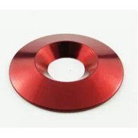 Aluminum Counter Sunk Washer Red 8mm x 33mm